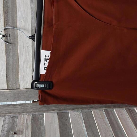 High Rise Straight Leg Rust Pants | Future Collective | 16 - Picture 4 of 12